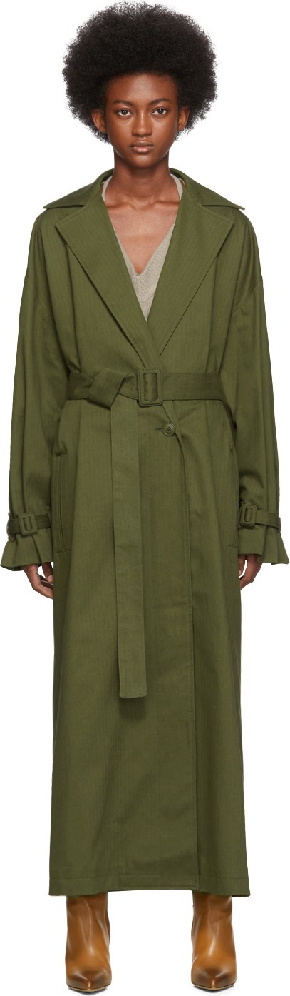 Jacquemus Khaki 'Le Manteau Arles' Coat