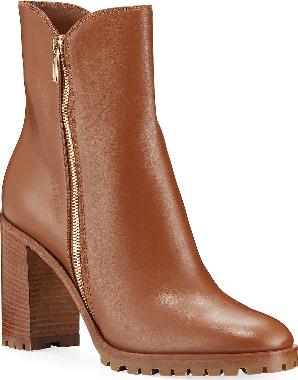 Gianvito Rossi Calf Leather Zip Booties