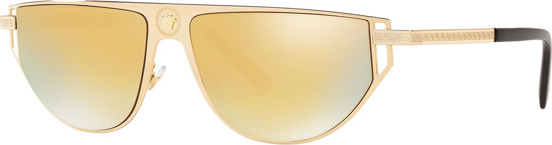 Versace Mirrored Cat-Eye Sunglasses w/ Greek Key Arms