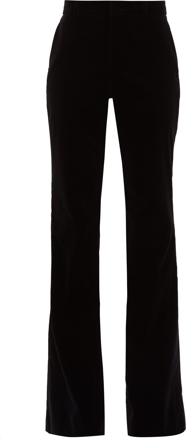 Gucci Flared velvet cotton-blend trousers