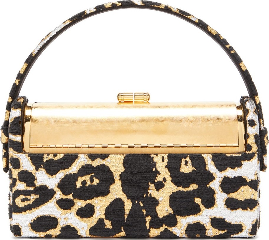 Bienen-Davis Régine metallic brocade minaudière clutch