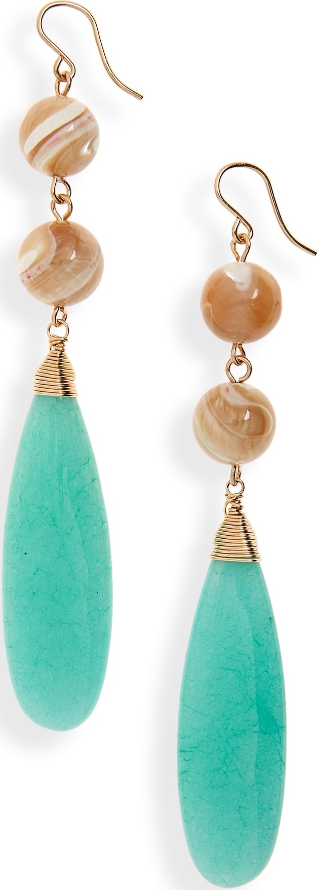 Beck Jewels Jade Shoulder Duster Earrings