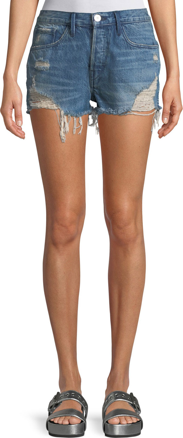 3X1 W4 Carter Distressed Denim Cutoff Shorts