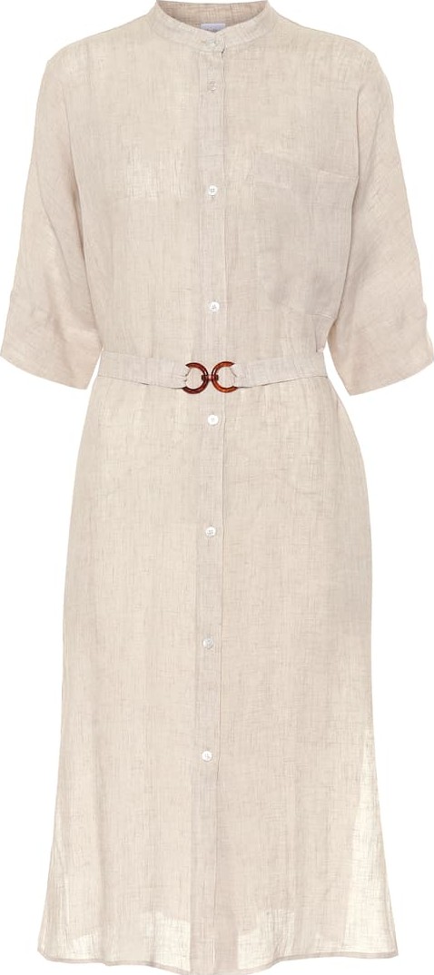 Max Mara Halle linen canvas shirt dress