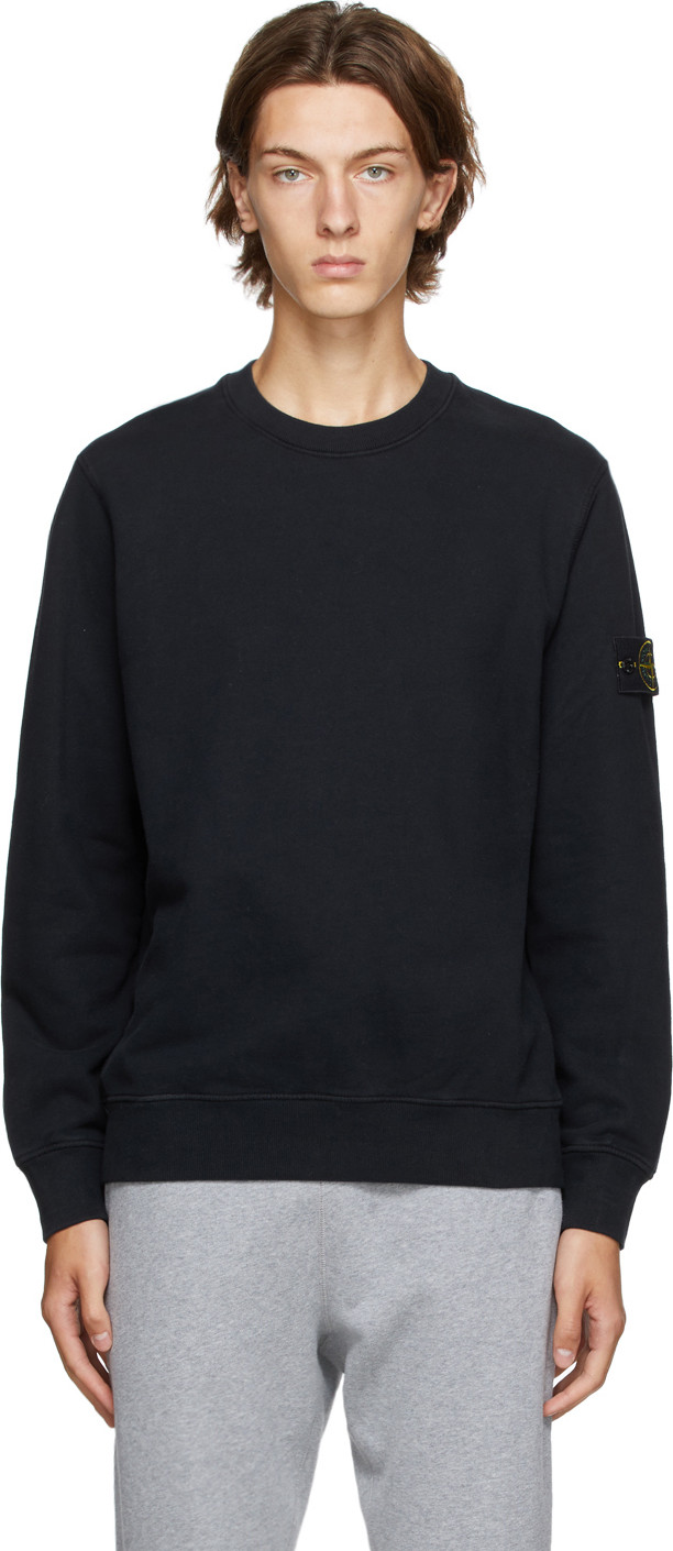 Stone Island - Navy Cotton Sweatshirt