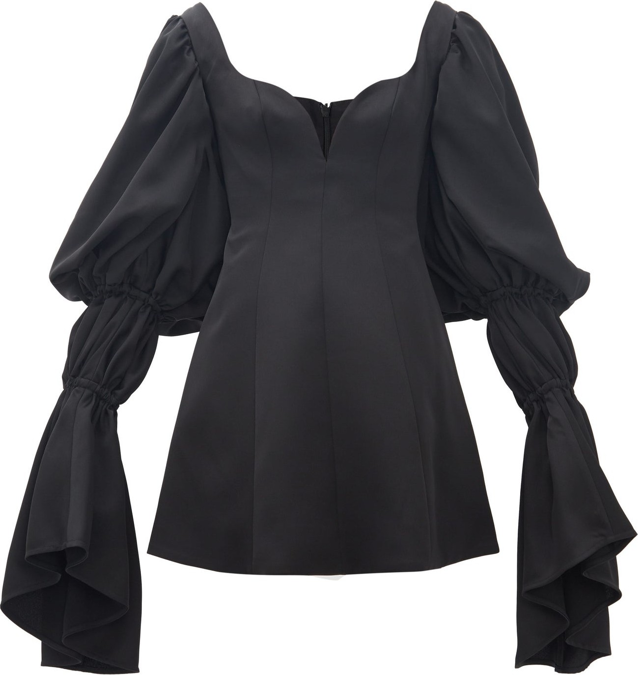 Ellery Ischia draped-sleeve satin mini dress