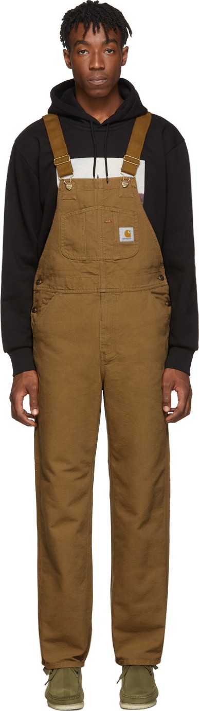 Carhartt Work In Progress Brown Rinsed Bib Overall