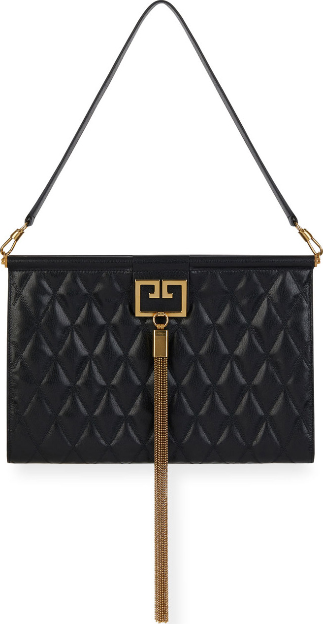 Givenchy Gem Large Quilted Leather Shoulder Bag