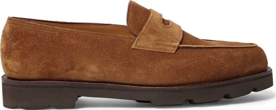 John Lobb Lopez Suede Penny Loafers