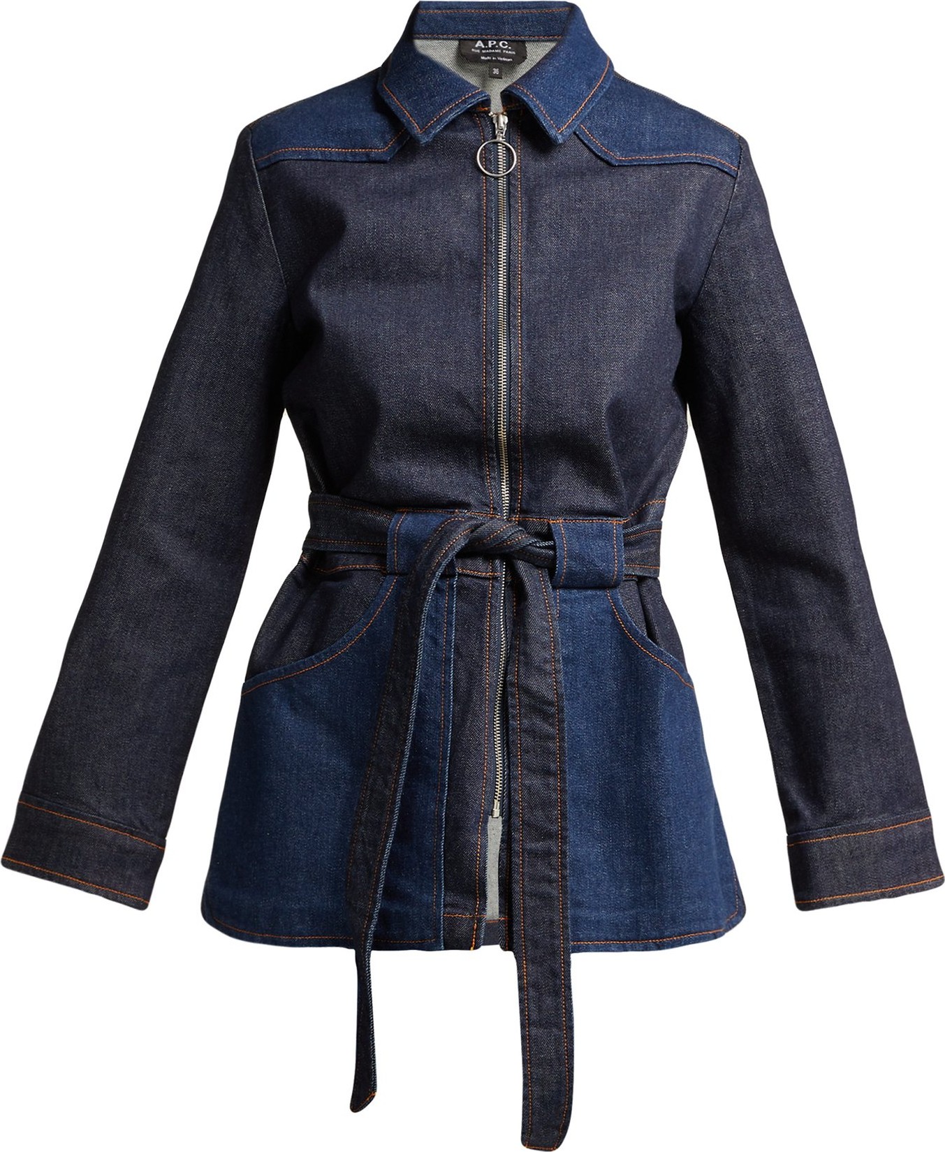 A.P.C. Belted denim jacket