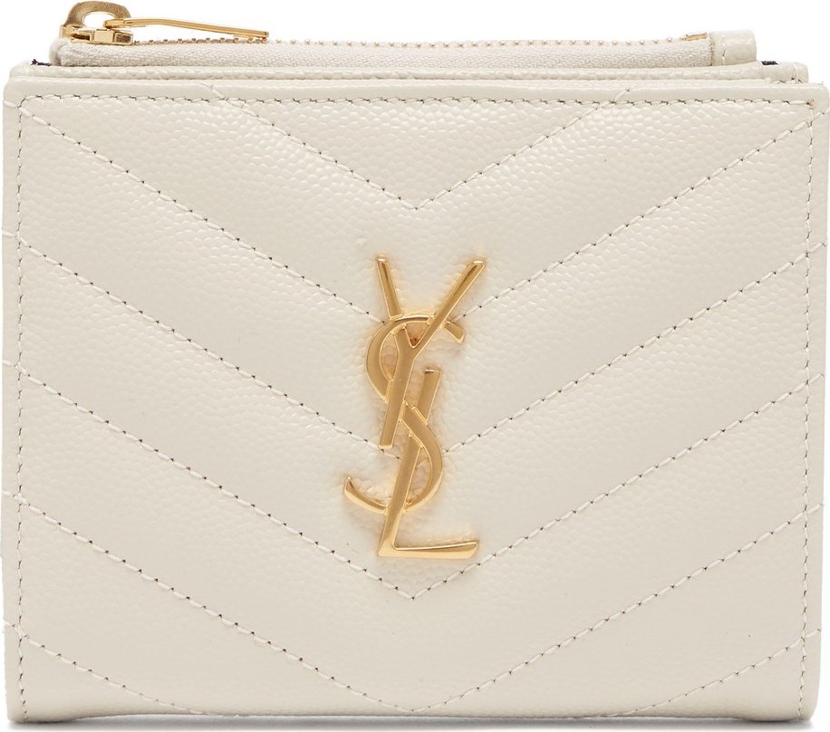 Saint Laurent Monogram grained-leather wallet