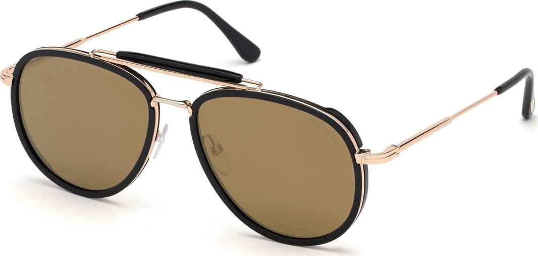TOM FORD Tripp Metal & Acetate Aviator Sunglasses