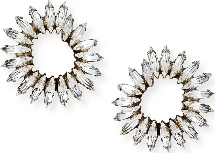 Auden Vivian Clear Crystal Hoop Earrings