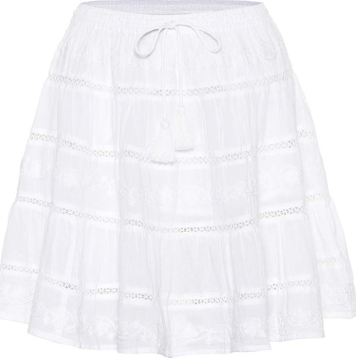 Melissa Odabash Anita embroidered cotton miniskirt