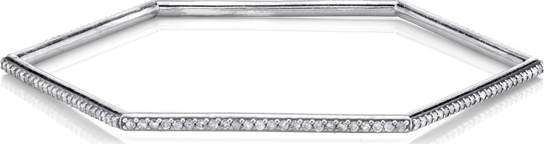 Sheryl Lowe Diamond Hexagonal Bangle