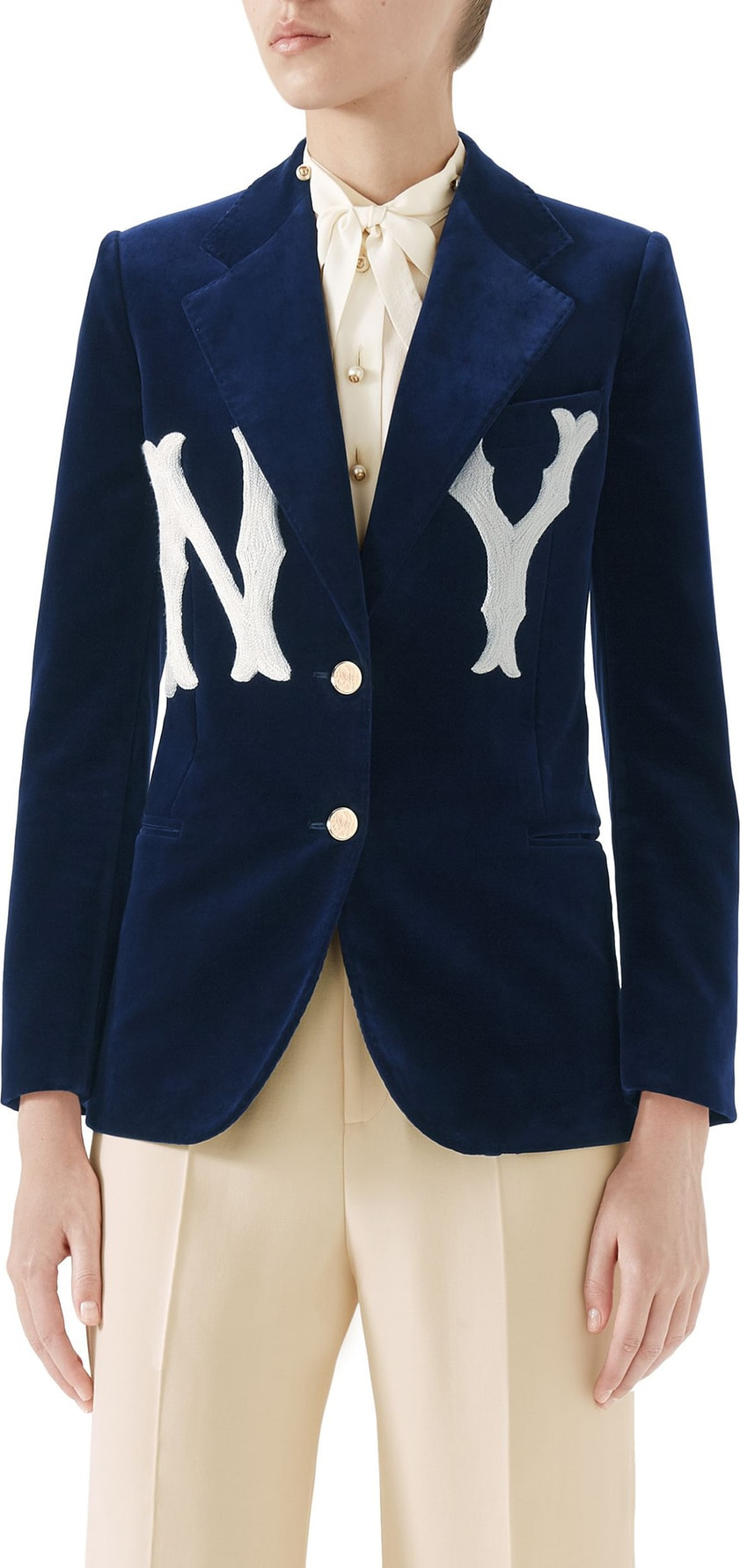 Gucci NY Patch Velvet Jacket