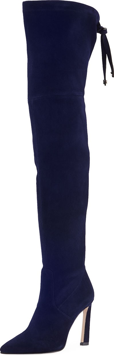 Stuart Weitzman Natalia 100mm Suede Over-The-Knee Boots