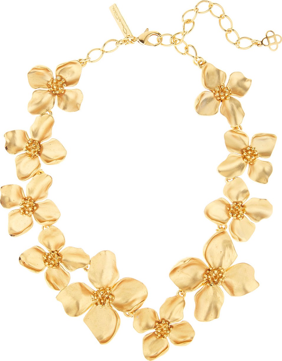 Oscar De La Renta Flower-Station Necklace