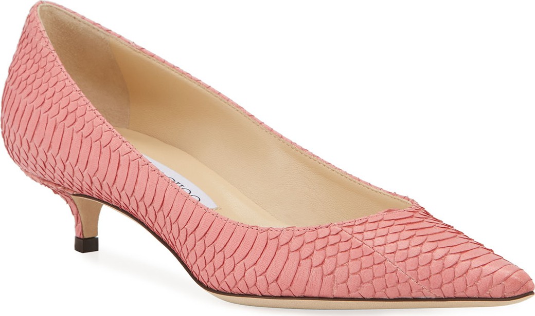 Jimmy Choo Amelia Snakeskin Pointed Pumps