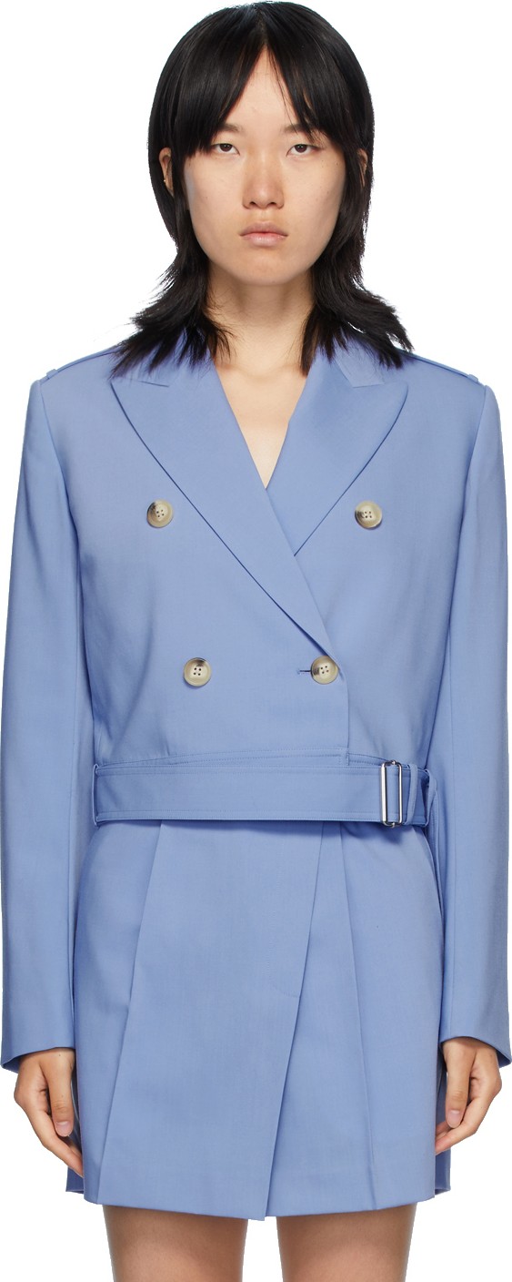 Helmut Lang Blue Belted Blazer Helmut Lang Blue Belted Blazer