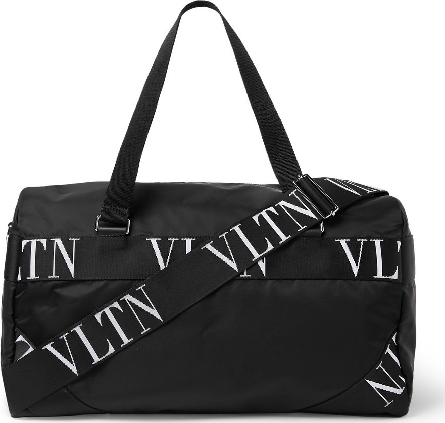 Valentino Logo-Webbing and Leather-Trimmed Nylon Holdhall