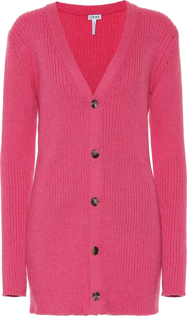 LOEWE Ribbed wool cardigan
