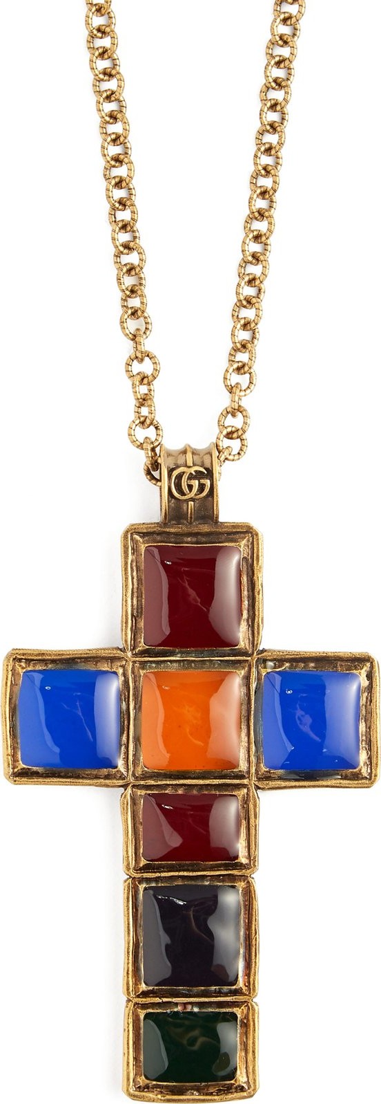 Gucci Jewel cross pendant necklace