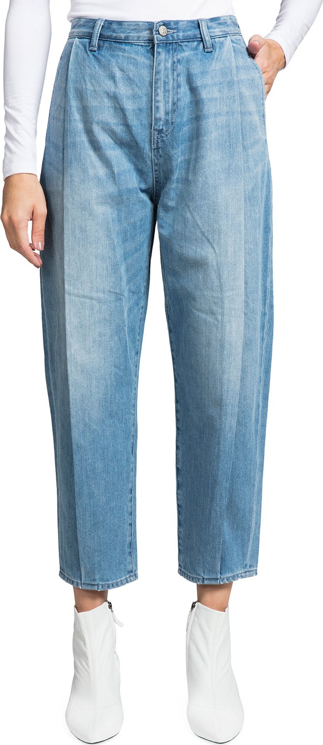 PRPS Seamed Mid-Rise Denim Gaucho Pants