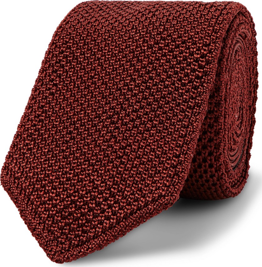 Brioni 6.5cm Knitted Silk Tie