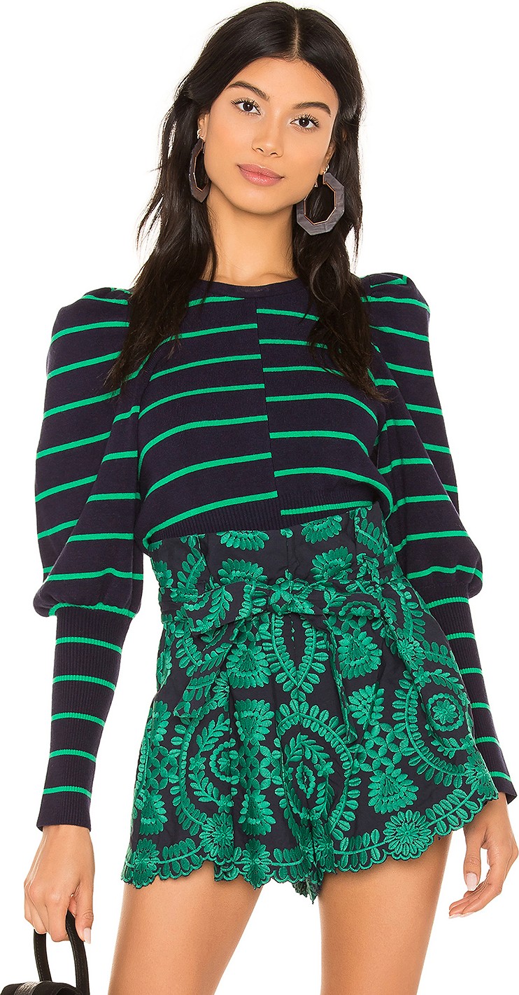 C/MEO Collective Underline Knit Sweater In Navy Stripe