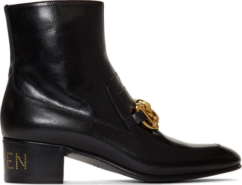 Gucci Black Ebal Ankle Boots