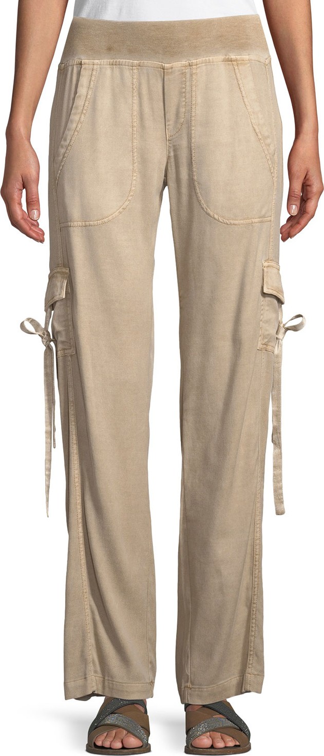 XCVI Vroni Relaxed Cargo Pants with Grommet & Tie Detail