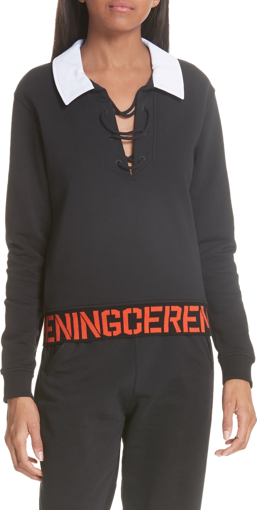 Opening Ceremony Stencil Logo Hem Sweatshirt