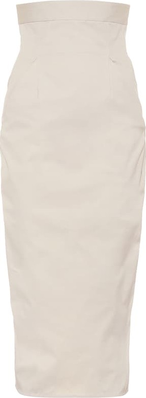 Rick Owens Cotton midi skirt