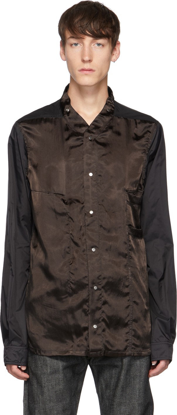 Rick Owens Black & Brown Faun Shirt