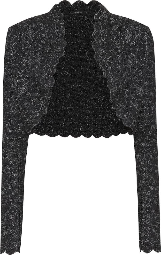 Alaïa Metallic cropped cardigan