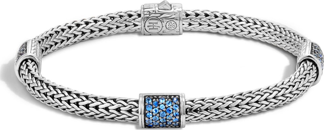 John Hardy 4-Station Classic Chain Blue Sapphire Bracelet