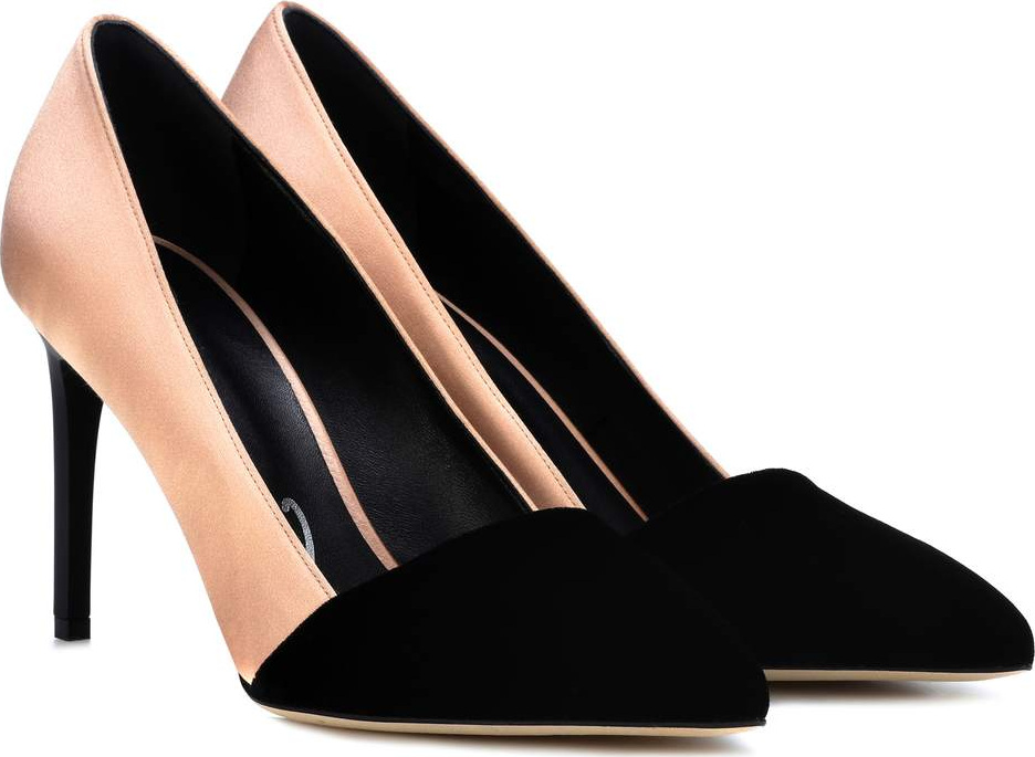 Oscar De La Renta Satin and velvet pumps