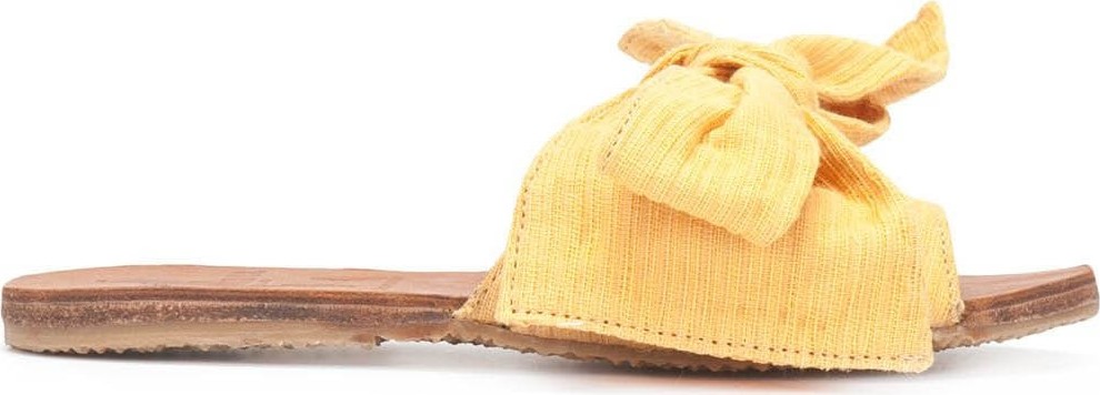 Brother Vellies Yellow denim Burkina sandal