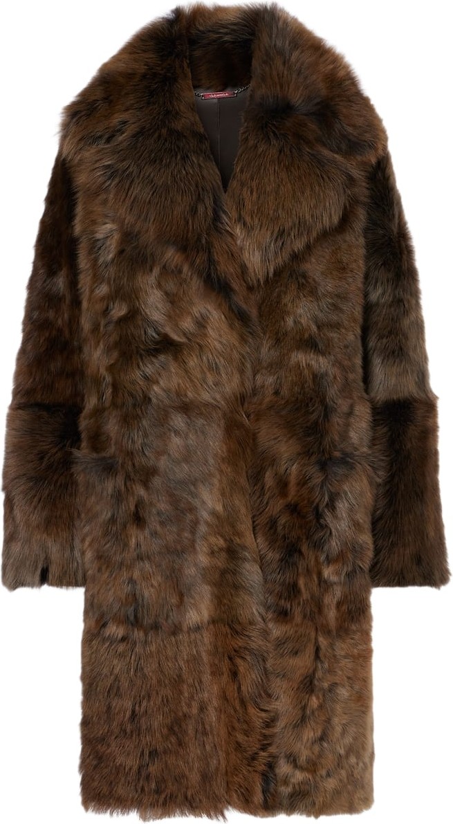 Nour Hammour - Evita shearling wrap coat