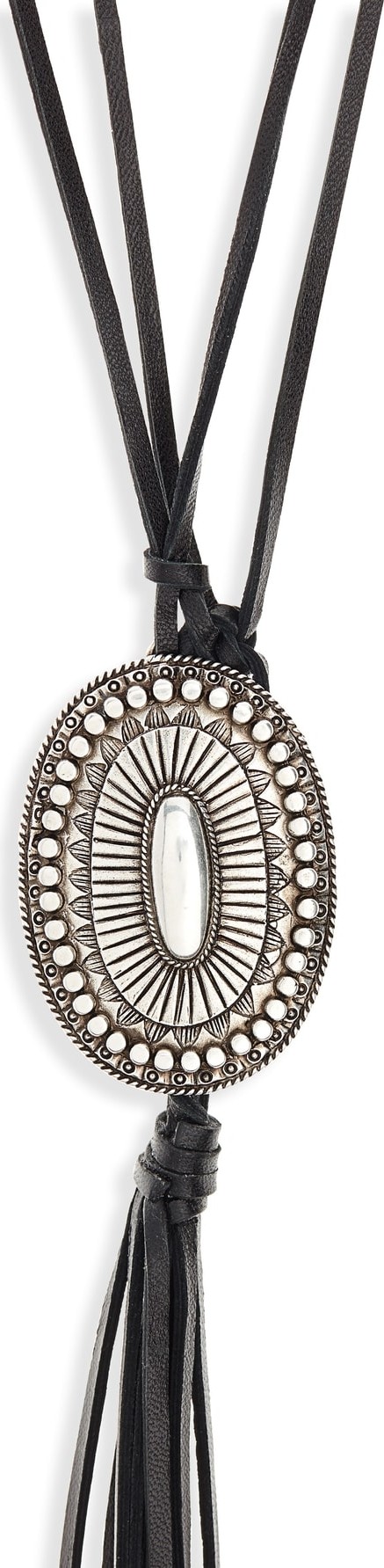 Saint Laurent Buckle Tassel Necklace