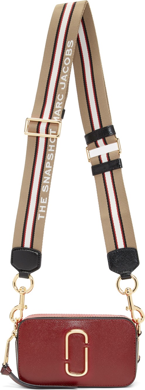 MARC JACOBS Red & Burgundy Small Snapshot Camera Bag