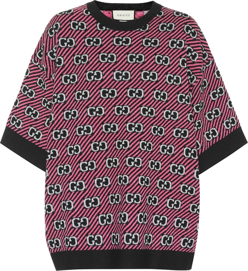 Gucci Wool-blend jacquard top