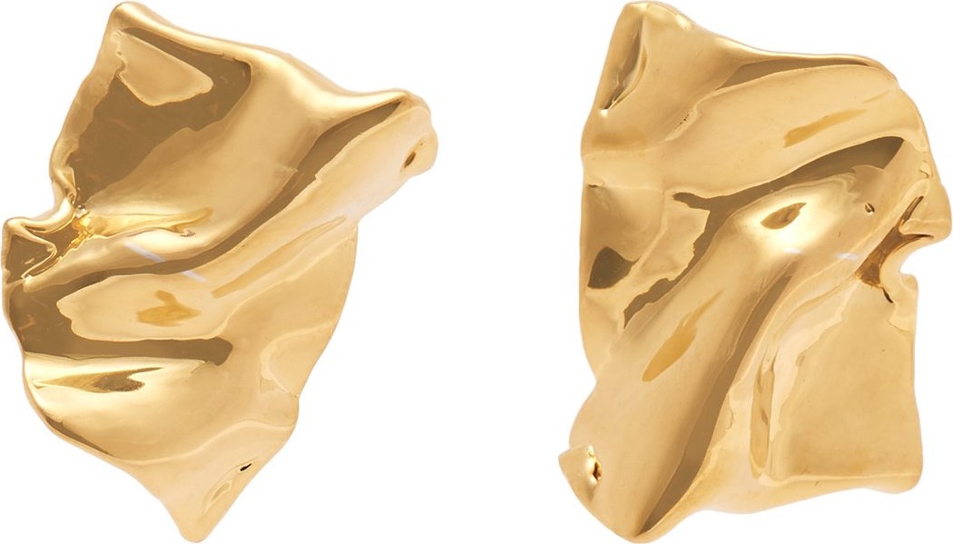 Misho Flow 22kt gold-plated stud earrings