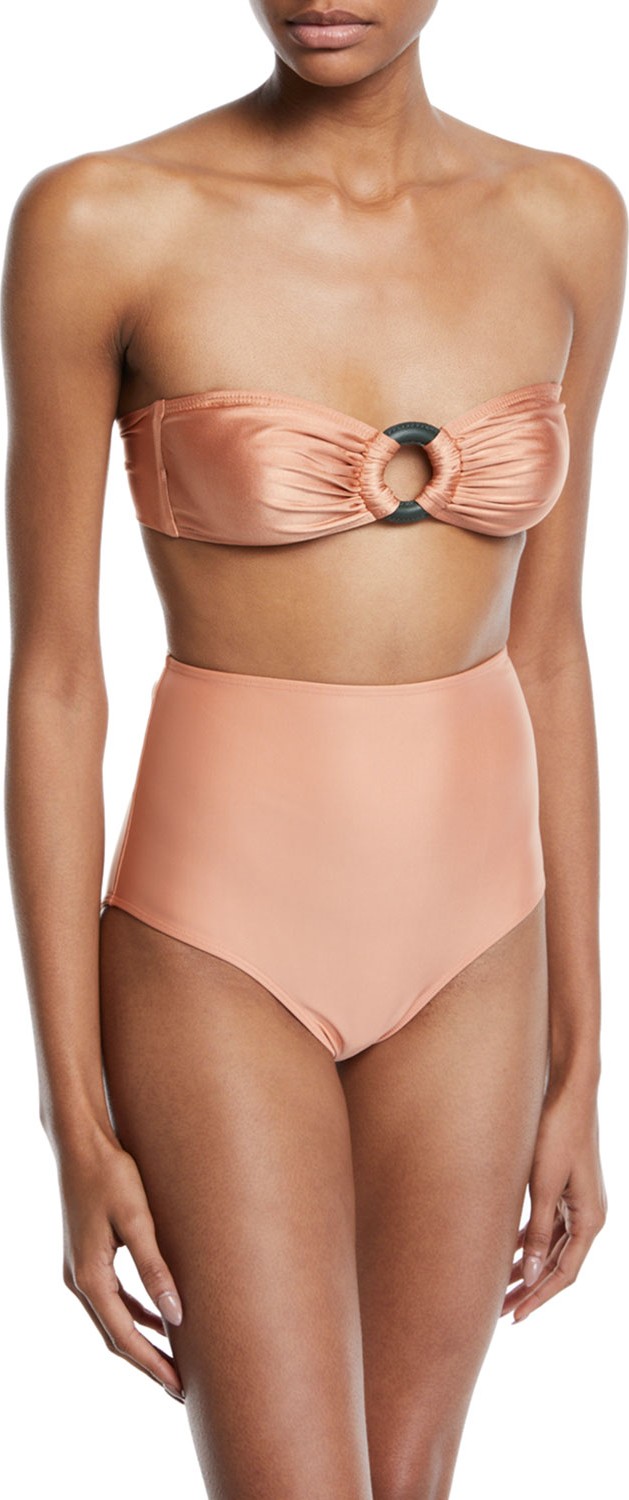 Agua de Coco by liana thomaz Cruzeiro O-Ring Bandeau Bikini Swim Top