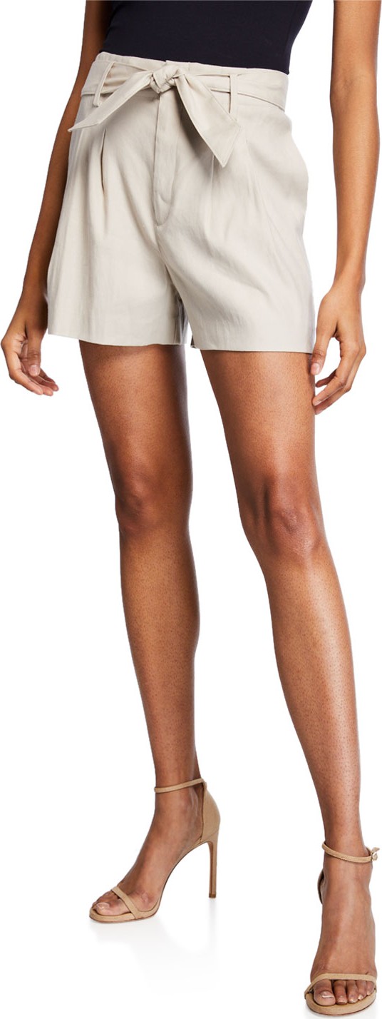 Joie Kaylei Linen Tie-Waist Shorts