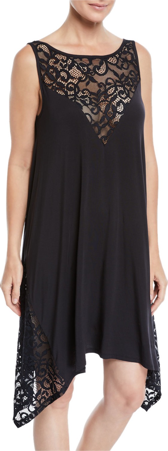 Profile by Gottex Shalimar Lace Jersey Coverup Dress