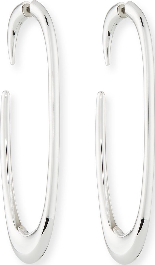 Saint Laurent Pointed Large Hoop Earrings