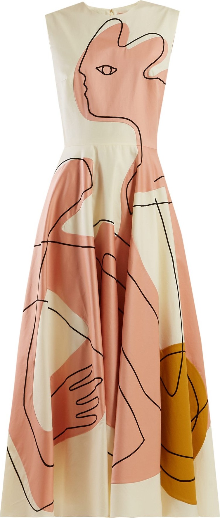 Roksanda Adalia face-sketch poplin dress