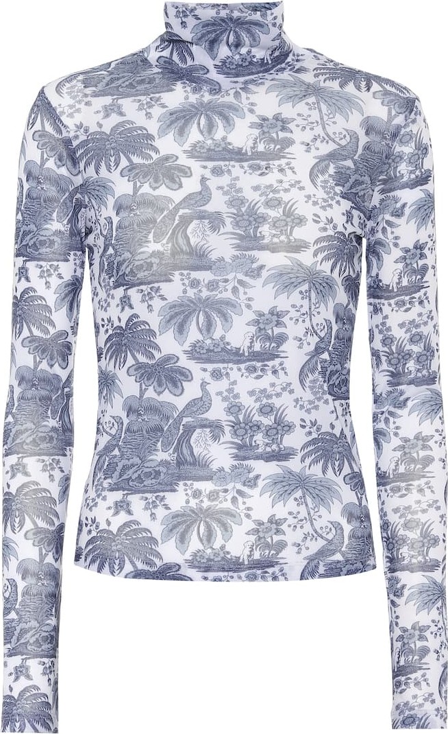 Staud Mick printed turtleneck top